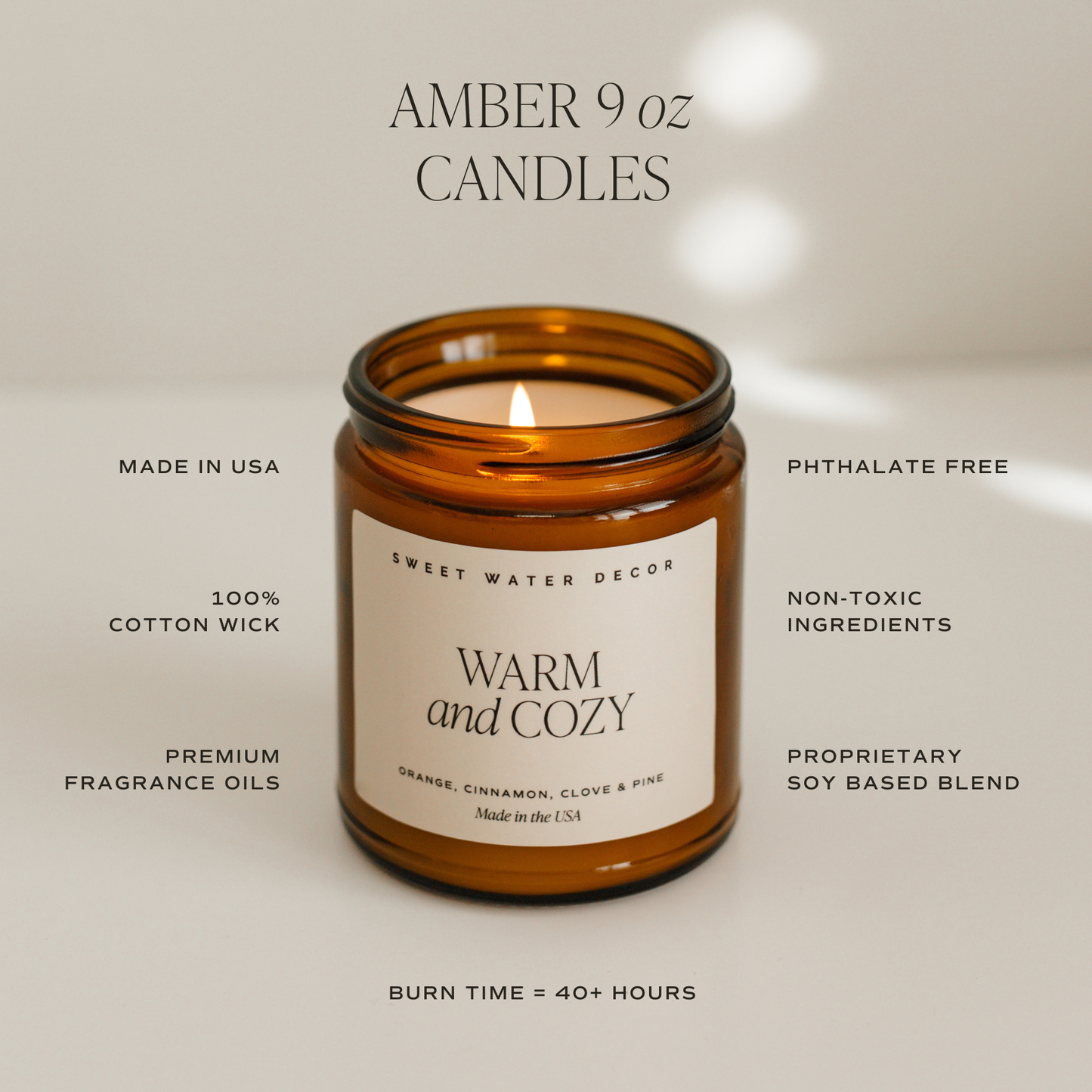 Warm and Cozy 9 oz Soy Candle